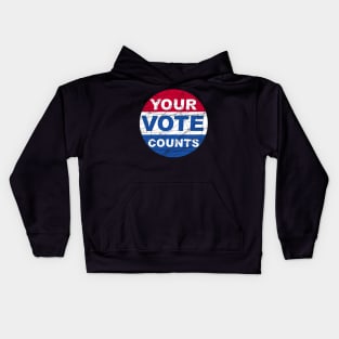 Vintage Your Vote Counts Kids Hoodie